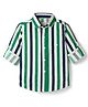 JASH KIDS Cotton Woven Full Sleeves Stripes Shirt - Green