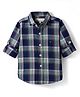 JASH KIDS Cotton Woven Full Sleeves Checks Shirt - Navy Blue