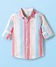 JASH KIDS Cotton Woven Full Sleeves Striped Shirt - Peach