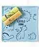 Doodle Poodle Interlock Knit Cotton Hand & Face Towels Pack of 3 L 26.5 x B 26 cm - Yellow Blue & Limegreen