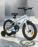 Babyhug Cruise Bicycle for Kids Cycle for 3 to 7Years Boys & Girls 16T Inches- Blue|90% Pre-Installed|Sturdy Frame| Removable Training Wheels|Durable Brake|Rubber Tyres|Height Adjustable Seat & Handle