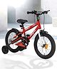 Babyhug Cruise Bicycle for Kids Cycle for 3 to 7 Years Boys & Girls 16T Inches- Red|90% Pre-Installed|Sturdy Frame| Removable Training Wheels|Durable Brake|Rubber Tyres|Height Adjustable Seat & Handle