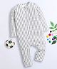 Nino Bambino Organic Cotton Knit Full Sleeves Bear Patch Detailed Romper - Black
