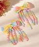 Stol'n Set Of 2 Bow Applique Detailed Spiral Designed Hair Clips - Multi Colour