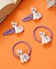 Stol'n Set Of 4 Cartoon Applique Detailed Hair Accessories Combo Set - Purple