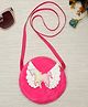 Stol'n Unicorn Applique Detailed Round Sling Bag - Pink
