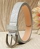 Stol'n Glitter Detailed Buckle Closure Belt - White