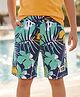 Pine Kids Looper Shorts with Tropical Theme Print - Multicolor