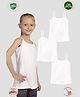 TRESNOVA Cotton Elastane Knit Pack Of 3 Sleeveless Solid Camisoles - White