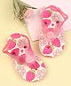 Babyoye Velcro Closure Flip Flops with Tropical Theme Print - Pink