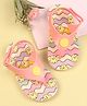 Babyoye Velcro Closure Flip Flops with Smiley Print - Purple