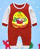 The Peppy Tend 100% Cotton Knit Christmas Theme  Raglan Full Sleeves My First Christmas Text Printed Romper - Red White