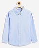 Campana 100% Cotton Woven Full Sleeves Solid Shirt - Light Blue