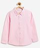 Campana 100% Cotton Woven Full Sleeves Solid Shirt - Light Pink