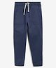 Campana Cotton Elastane Woven Solid Jogger - Blue