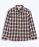 The Lion and the Fish Cotton Woven Full Sleeves Checked Shirt - Red & Green