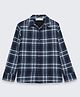 The Lion and the Fish Woven Full Sleeves Checked Shirt - Navy Blue