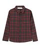 The Lion and the Fish Woven Full Sleeves Checked Shirt - Black & Red