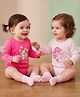 Babyoye 100% Cotton Knit With Eco Jiva Finish Full Sleeves Onesies with Floral Print Pack of 2 - Pink