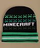 Kidsville Minecraft Featuring Slug Printed Beanie  - Black & Green - Circumference - 54 Cms