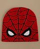 Kidsville Marvel Featuring  Spiderman Printed Beanie - Red - Circumference - 54 Cms