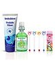 SmiloShine Kids Oral Care Combo (3 Pcs) | Kids Gel Toothpaste Bubble Blast (Glow In The Dark) + Kids Mouthwash Lemon Lime + Unicorn Heartipop Tongue Cleaner | Ages 3+