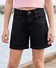 Pine Kids Cotton Woven Solid Shorts - Black