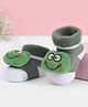 Cute Walk by Babyhug Socks With Frog Applique - Green