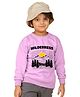 NUSYL Fleece Knit Full Sleeves Wilderness Text Printed Light Winter Sweatshirt - Lilac