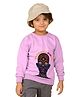 NUSYL Fleece Knit Full Sleeves Mind Bloom Text Printed Light Winter Sweatshirt - Lilac