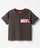 Bonfino Single Jersey Knit Half Sleeves T-Shirt With Front & Back Avengers Print - Charcoal Grey