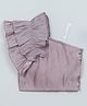 Taffykids Organza Woven One Shoulder Ruffle Detailed Crop Top - Onion Pink