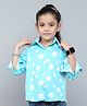 PinkChick Cotton Woven Full Sleeves Polka Dots Printed Shirt - Blue
