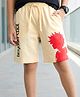 Pine Kids Looper Knit Shorts With Anime Print - Offwhite