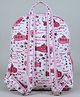 PEXX Cotton Backpack Submarine Print Pink- Height 12 inches
