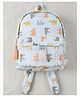 PEXX Cotton Backpack Panda Print Orange-Height 12 inches