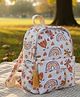 PEXX Cotton Backpack Rainbow Print Mustard- Height 12 Inches