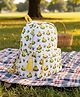 PEXX Cotton Backpack Frog Print Yellow-Height 12 inches
