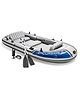 Intex Excursion 5, 5 Person Inflatable Boat for Flood Rescue, Adventure, Rafting, Fishing, Fun and Enjoyment in River and Swimming Pool with Oars & Air Pump
