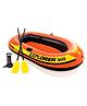 INTEX Inflatable 300 Explore 3 person Boat for Flood Rescue, Adventure, Rafting, Fishing, Fun and Enjoyment in River and Swimming Pool with Oars