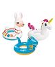 INTEX Unicorn Llama and Dinosaur Children's Swimming Ring Animal Split Pool Float Ring Inflatable Kids Swimming Ring