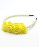 Milyra Floral Applique Detailed & Beads Embellished Hair Band - Yellow