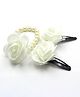 Milyra Floral & Pearls Designed Hair Accessories Combo Set - White