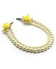Milyra Floral Applique Detailed & Pearls Embellished Hair Pin - Yellow