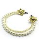 Milyra Floral Applique Detailed & Pearls Embellished Hair Pin - Golden