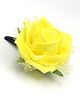 Milyra Flower Applique Detailed Hair Clip - Yellow