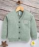 TOONYPORT Wool Woven Full Sleeves Ok Text Patch Detailed Sweater - Green