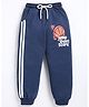 Kidcity Cotton Looperknit Jump Shoot Score Text Basketball Printed Joggers - Airforce