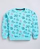 Kidcity Cotton Looperknit Full Sleeves Typography Printed Light Winter Sweatshirt - Mint