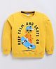 Kidcity Cotton Knit Full Sleeves Keep Calm & Skate On Text & Tiger Printed  Light Winter Sweatshirt - yellow